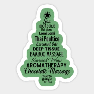 Massage Christmas Tree Sticker